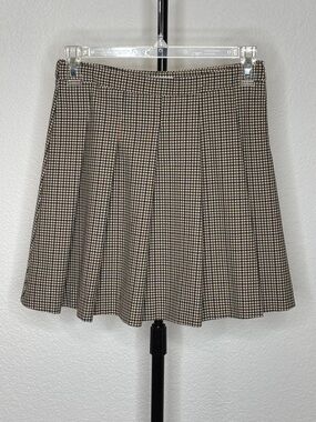 Zara Pleated Skirt Plaid Side-Zip Size 13-14